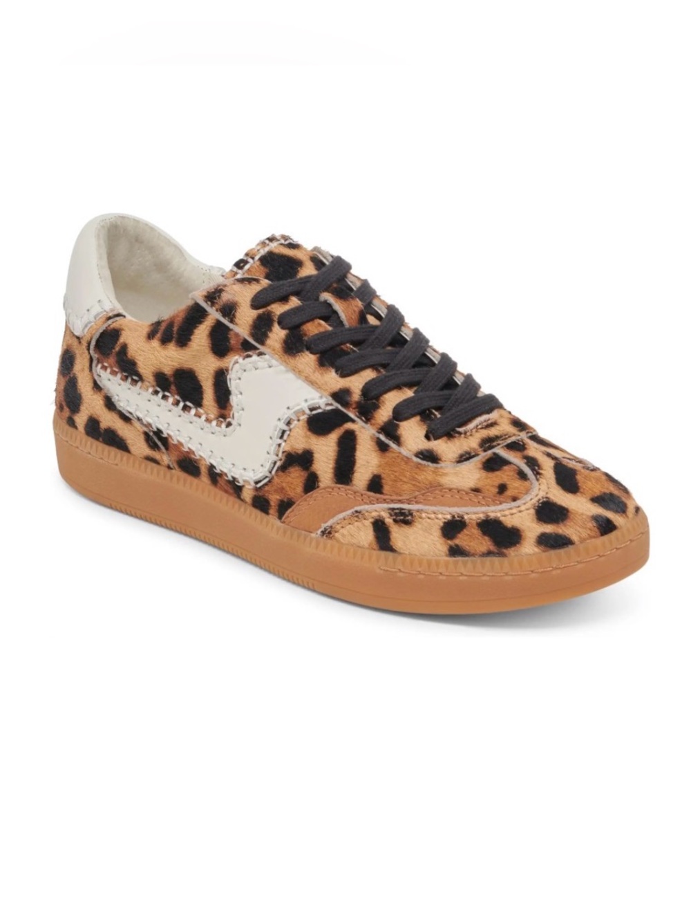 Dolce Vita Leopard Print Pony Hair Sneakers with Cream Accent